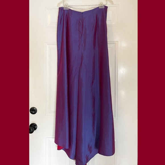 Vintage Taffeta Maxi Skirt with Train - Picture 3 of 5